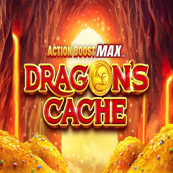 Action Boost Max Dragon's Cache logo by SpinPlay Games Winz Casino
