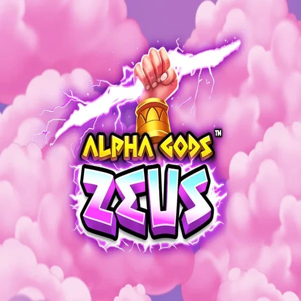 Alpha Gods Zeus slot logo by PearFiction Studios at Winz Casino