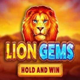 Lion Gems Hold and Win online game logo by Playson on winzcasinoo.com