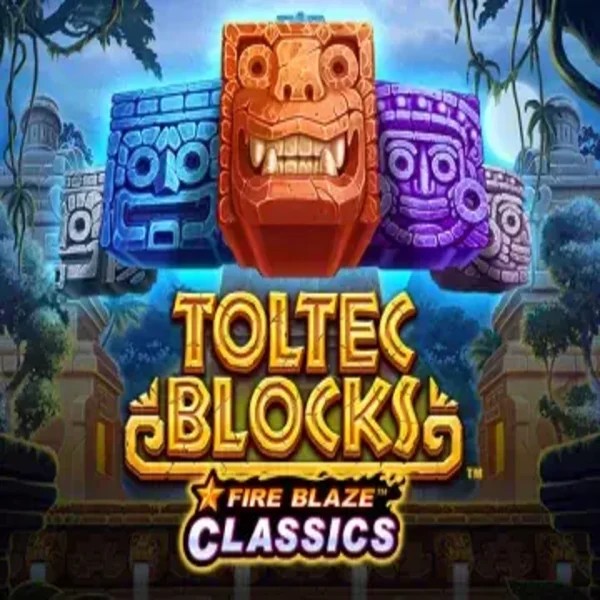 Official Slots logo: Fire Blaze: Toltec Blocks by Rarestone Gaming at Winz Casino
